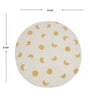 Yellow Abstract Cotton 3 Ft X 3 Ft Hand Tufted Dhurrie