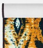 Yellow Abstract Polyester 3 ft x 5 ft Machine Made Carpet