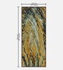Yellow Abstract Polyester 5 ft x 2 ft Machine Made Runner