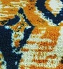 Yellow Abstract Polyester 5 ft x 2 ft Machine Made Runner