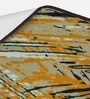 Yellow Abstract Polyester 5 ft x 2 ft Machine Made Runner