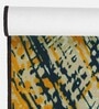 Yellow Abstract Polyester 5 ft x 2 ft Machine Made Runner