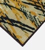 Yellow Abstract Polyester 5 ft x 2 ft Machine Made Runner