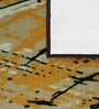 Yellow Abstract Polyester 5 ft x 2 ft Machine Made Runner