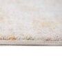 Yellow Abstract Polyester 5 ft X 7 ft Machine Made Carpet