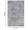 Grey Abstract Polypropylene 6 ft x 9 ft Machine Made Carpet