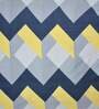 Multicolor Geometric TC 160 Poly Cotton King Size Bed Sheet With 2 Pillow Covers