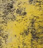 Yellow Abstract Wool 4 ft x 6 ft Hand Knotted Carpet