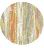 Yellow Abstract Wool 5 ft x 5 ft Hand Tufted Carpet