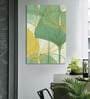 Ginkgo Leaf Green Canvas Teakwood And MDF Framed Floral Art Print