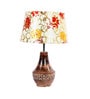 Diagon Yellow Natural Fiber Shade Night Lamp With Wood Base