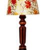 Deigo Yellow Fabric Shade Night Lamp With Wood Base