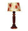 Deigo Yellow Fabric Shade Night Lamp With Wood Base