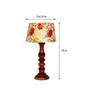Humphry Yellow Fabric Shade Night Lamp With Wood Base