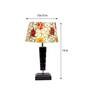 Eros Yellow Fabric Shade Night Lamp With Wood Base