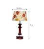 Catania Yellow Fabric Shade Night Lamp With Wood Base