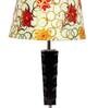 Eros Yellow Fabric Shade Night Lamp With Wood Base