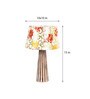 Drax Yellow Fabric Shade Night Lamp With Wood Base