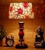 Palermo Yellow Fabric Shade Night Lamp With Wood Base