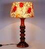 Humphry Yellow Fabric Shade Night Lamp With Wood Base