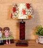 Fizz Yellow Fabric Shade Night Lamp With Wood Base