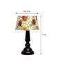 Hobart Yellow Fabric Shade Night Lamp With Wood Base