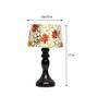 Aida Yellow Fabric Shade Night Lamp With Wood Base
