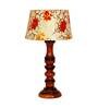 Humphry Yellow Fabric Shade Night Lamp With Wood Base
