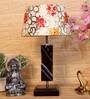 Troika Yellow Fabric Shade Night Lamp With Wood Base