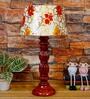 Hertz Yellow Fabric Shade Night Lamp With Wood Base