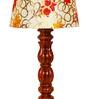 Hertz Yellow Fabric Shade Night Lamp With Wood Base