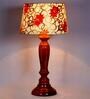 Ohagun Yellow Fabric Shade Night Lamp With Wood Base