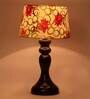 Aida Yellow Fabric Shade Night Lamp With Wood Base