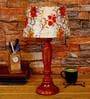 Ohagun Yellow Fabric Shade Night Lamp With Wood Base