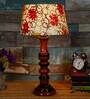Humphry Yellow Fabric Shade Night Lamp With Wood Base