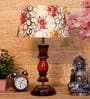 Palermo Yellow Fabric Shade Night Lamp With Wood Base