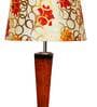 Prato Yellow Fabric Shade Night Lamp With Wood Base
