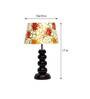 Flinchum Yellow Fabric Shade Night Lamp With Wood Base