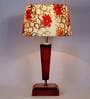 Prato Yellow Fabric Shade Night Lamp With Wood Base
