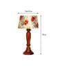 Ohagun Yellow Fabric Shade Night Lamp With Wood Base