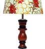 Palermo Yellow Fabric Shade Night Lamp With Wood Base