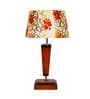 Prato Yellow Fabric Shade Night Lamp With Wood Base