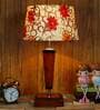 Prato Yellow Fabric Shade Night Lamp With Wood Base