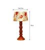 Hertz Yellow Fabric Shade Night Lamp With Wood Base