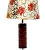 Fizz Yellow Fabric Shade Night Lamp With Wood Base