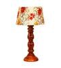 Hertz Yellow Fabric Shade Night Lamp With Wood Base