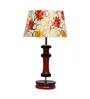 Catania Yellow Fabric Shade Night Lamp With Wood Base