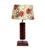 Fizz Yellow Fabric Shade Night Lamp With Wood Base