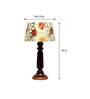 Yogasana Yellow Fabric Shade Night Lamp With Wood Base