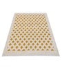 Yellow and White Tolyatti Geometric Cotton 4ft x 6ft Hand Woven Carpet
